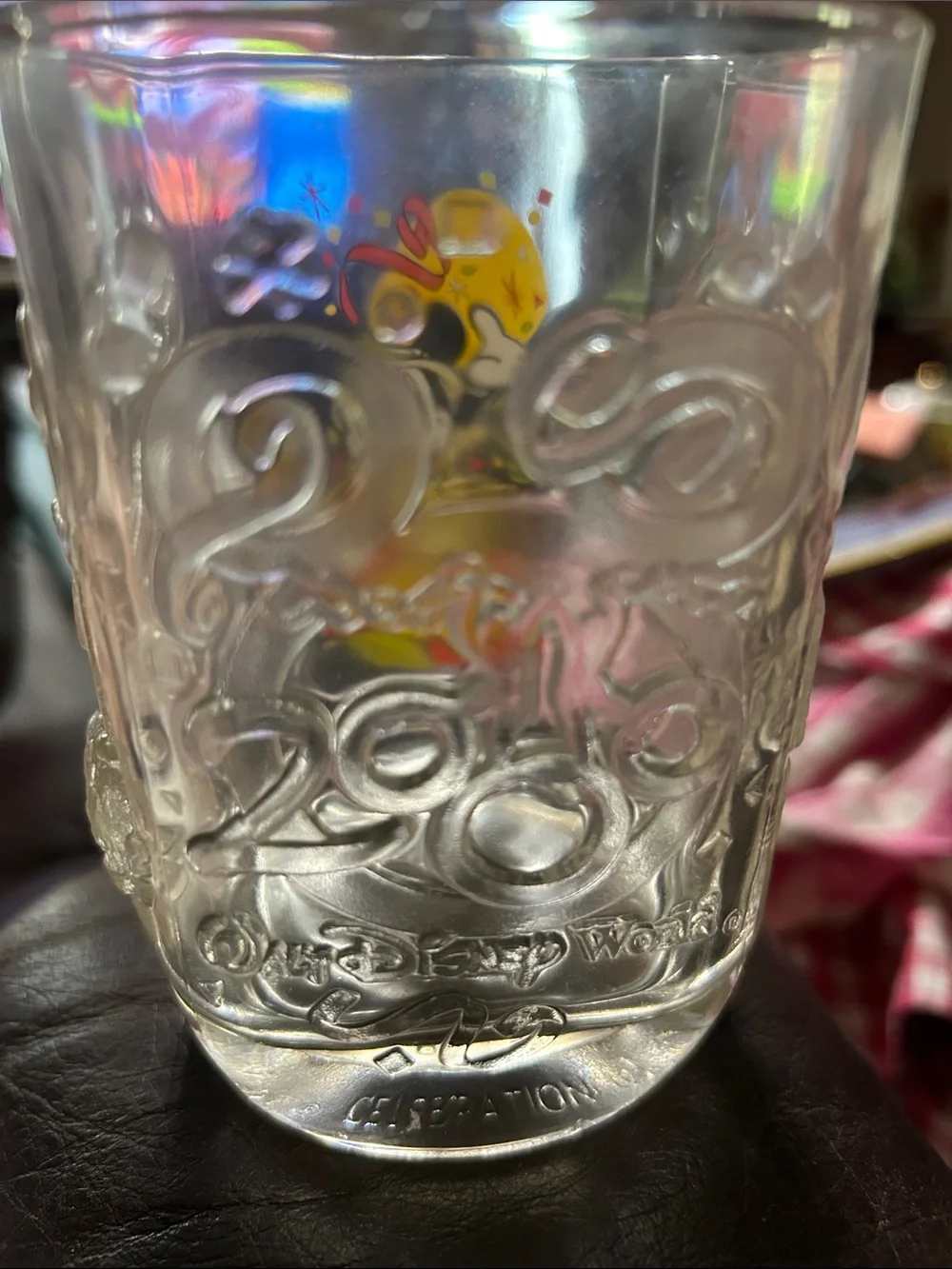 Vintage 2000 Walt Disney World Animal Kingdom Disney Mickey Mouse Clear Glass